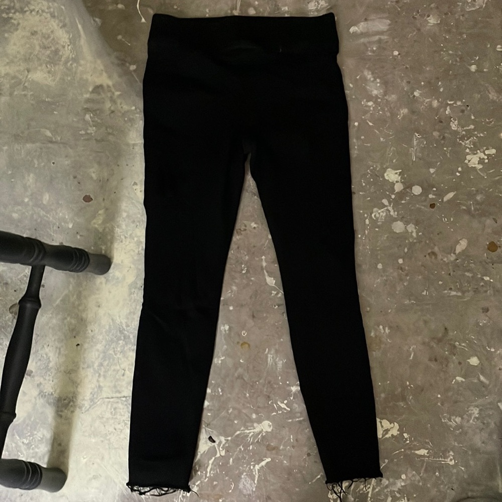black distressed jeans